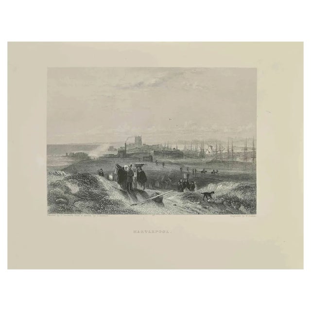 Edward Francis Finden, Hartlepool, Etching, 1845 For Sale