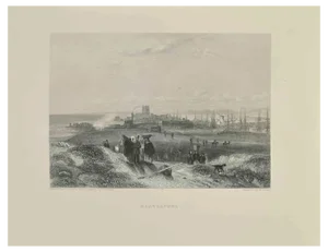 Edward Francis Finden, Hartlepool, Etching, 1845