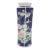 Vintage 11" Japanese Porcelain Vase — Cobalt Blue Seigaiha Wave Ground, Famille Rose Peonies & Birds, Gold Accents For Sale