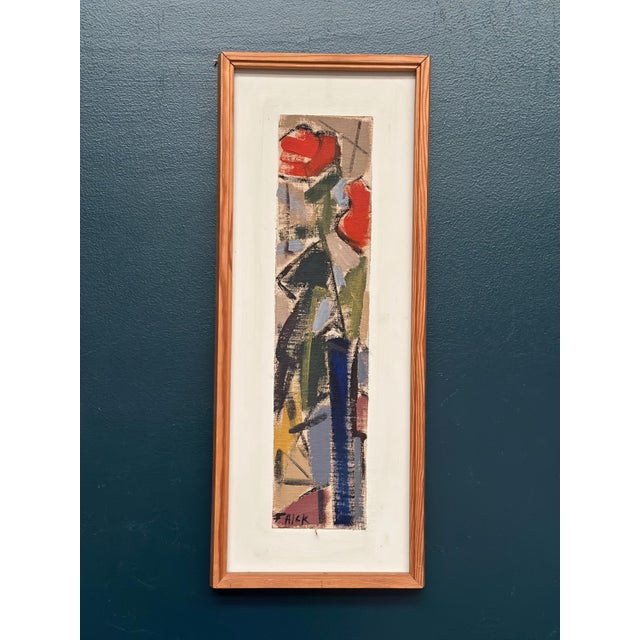 Gösta Falck, Blossoms, 1960s, Oil Painting on Panel, Framed For Sale - Image 8 of 11