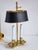Vintage French Bouillote Brass & Tole Table Lamp For Sale - Image 4 of 16