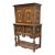 Empire Manufacturing Company Tudor Revival Walnut Highboard Cabinet, Circa 1920's For Sale