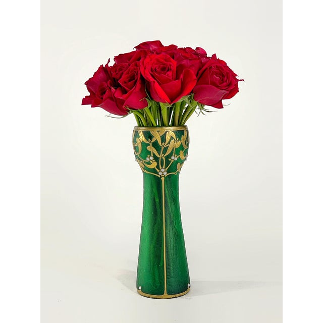 Glass Early Antique Art Nouveau Mont Joye Vase by François-Théodore Legras For Sale - Image 7 of 11