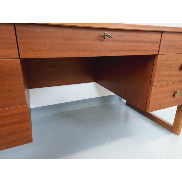 Double-Sided Executive Desk in Teak, 1960s For Sale - Image 12 of 18