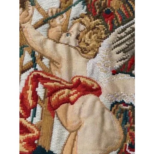 Vintage French Aubusson Style Jacquard Tapestry, 2000s For Sale - Image 14 of 18