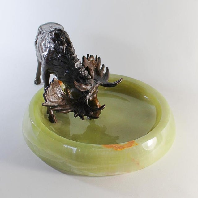 Vintage Bronze Moose, 1920s For Sale - Image 3 of 9