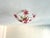 Bright Pink 1970s Italian Murano Style Hand-Blown Original Pink and White Daisy Glass Flush Mount Chandelier (42x30 Cm)⁠ For Sale - Image 8 of 17