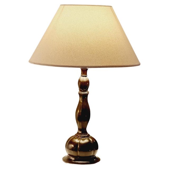 Metal Vintage Danish Table Lamp by Just Andersen, 1930s For Sale - Image 7 of 7