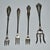 Antique Set of Four Decorative Silverplate Forks For Sale In Philadelphia - Image 6 of 12