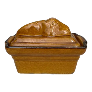 French Pottery Majolica Rabbit Pâté Tureen Circa 1950