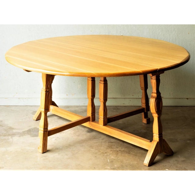 Enjoy life as J.R. and Sue Ellen did! A rare item for collectors. Ranch Oak table and chairs made mid 20th century in Fort...