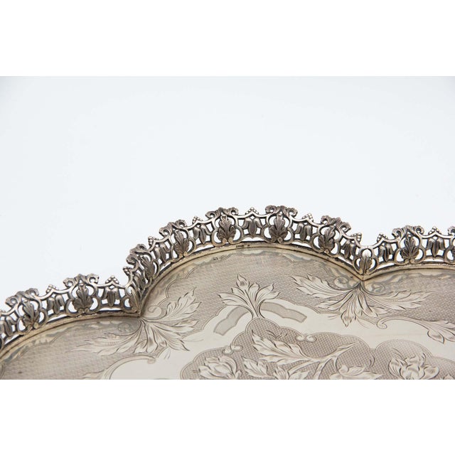 Silver-Plated Tray with Grate For Sale - Image 3 of 7
