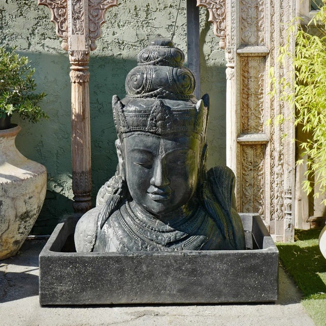 2020s Siwa Bust Garden Fountain For Sale - Image 5 of 5