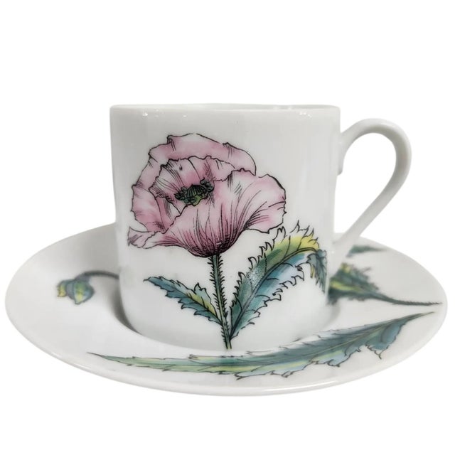 Elevate your tabletop and décor with this curated set of four Taste Setter Collection demitasse cups and saucers, each...