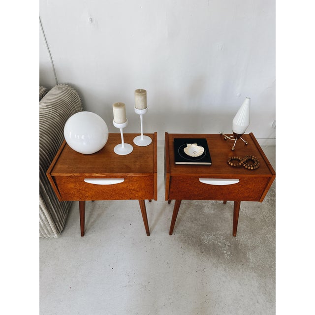 Mid-Century Czech Nightstands, 1960s, Set of 2 For Sale - Image 17 of 18