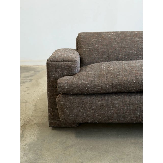 Chunky Post Modern Sofa in Tweed For Sale - Image 4 of 8