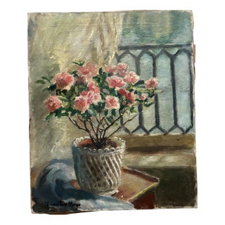 Still Life with Flowers & Roses, 20th Century, Painting For Sale