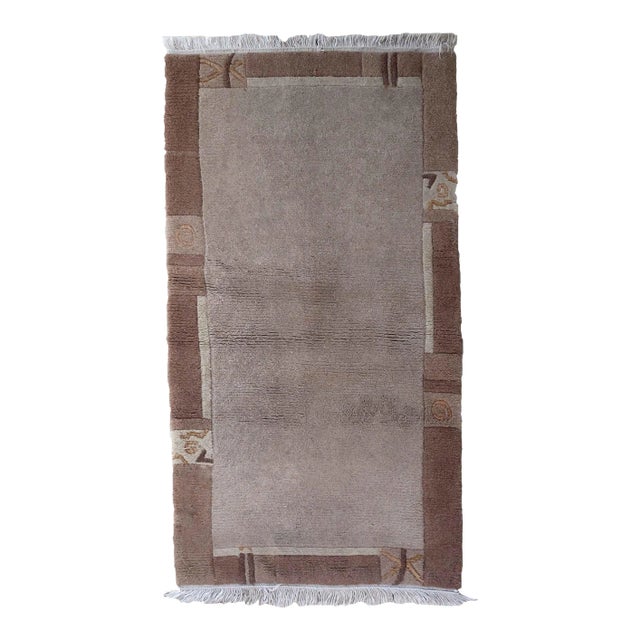 1970s Handmade Vintage Tibetan Khaden Rug 2.4' X 4.5' For Sale