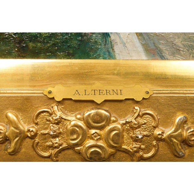 Antique Landscape Painting of Naples by George Fischhof (Austrian, 1849-1914) For Sale - Image 9 of 12