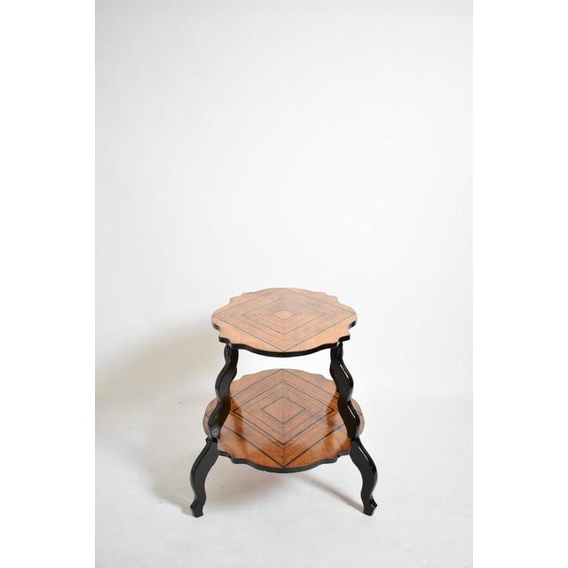 19th Century Napoleon III Diamond Pattern Side Table For Sale - Image 3 of 6