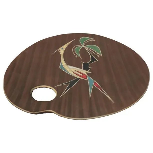 Vintage Painting Palette in Wood For Sale - Image 3 of 9