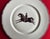 Large French Paris porcelain Art Deco charger plate decorated with an equestrian theme of horse and rider in the manner of...