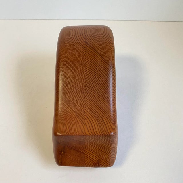 Mid 20th Century Mid Century Handcrafted Carved Native Redwood Polar Bear Puzzle Box For Sale - Image 5 of 12
