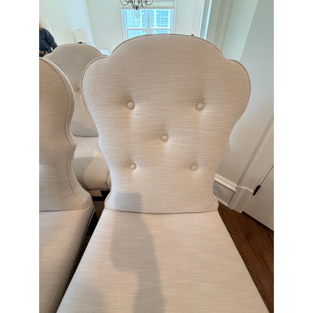 Contemporary Set of 6 Lillian August Arden Park Side Chairs With Perennials Upholstery For Sale - Image 3 of 15