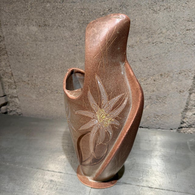 1960s Mid-Century Biomorphic Vallauris Ceramic Vase Dove For Sale - Image 5 of 12