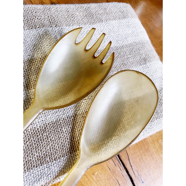 Antique Scottish Horn, Agate & Sterling Silver Serving Set- a Pir For Sale In New York - Image 6 of 8