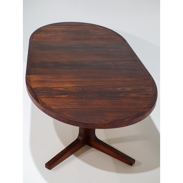 Brown Oval Extendable Dining Table in Kingwood from Dyrlund, Denmark, 1960s For Sale - Image 8 of 17