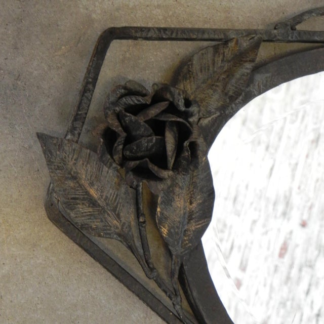 Art Deco Mirror with Steel Frame, 1930s For Sale - Image 9 of 16