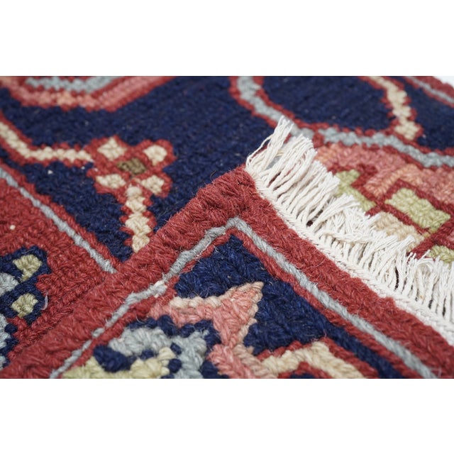 Turkish Sumak Flat Weave Wool Rug 4'0" X 10'2'' For Sale In New York - Image 6 of 9