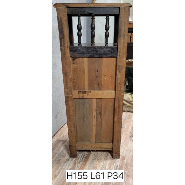 Breton Bonnetière in Carved Oak, 1850s For Sale - Image 4 of 11