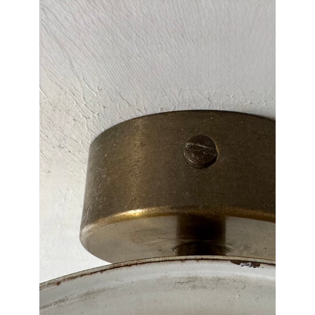 Gold Vintage Brass and Glass Wall Lights, Italy, 1960, Set of 2 For Sale - Image 8 of 11