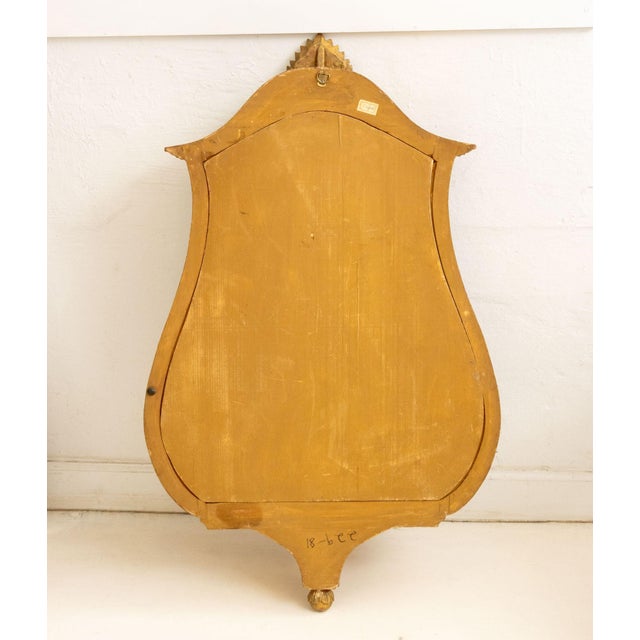 Gold Italian Neoclassical Style Giltwood Wall-Hanging Vitrine Cabinet For Sale - Image 8 of 9