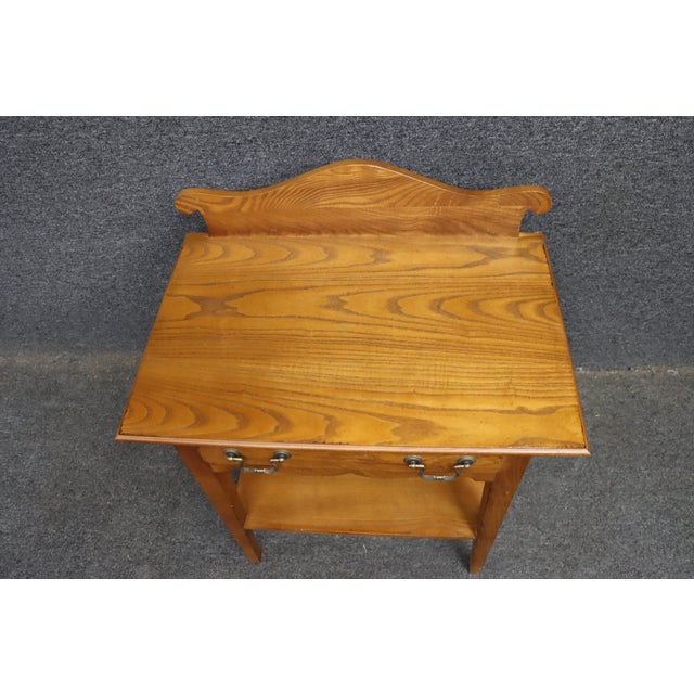 American of Martinsville Attributed Oak Nightstand For Sale In Philadelphia - Image 6 of 11