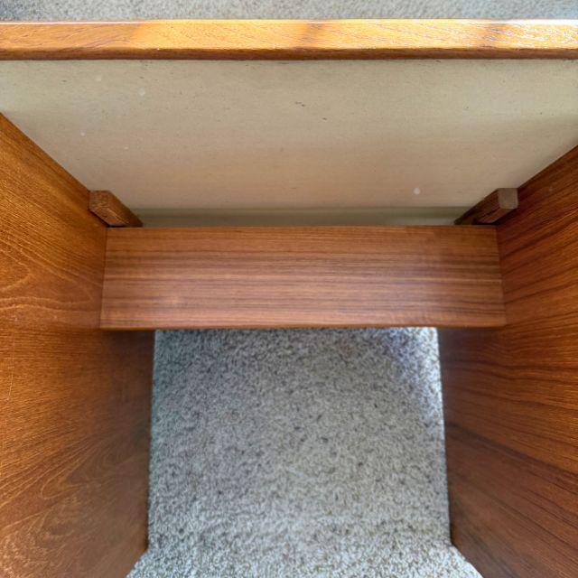 Camel Late 1970s Danish, Gangsø Møbler, Teak Side Table - Made in Denmark For Sale - Image 8 of 18