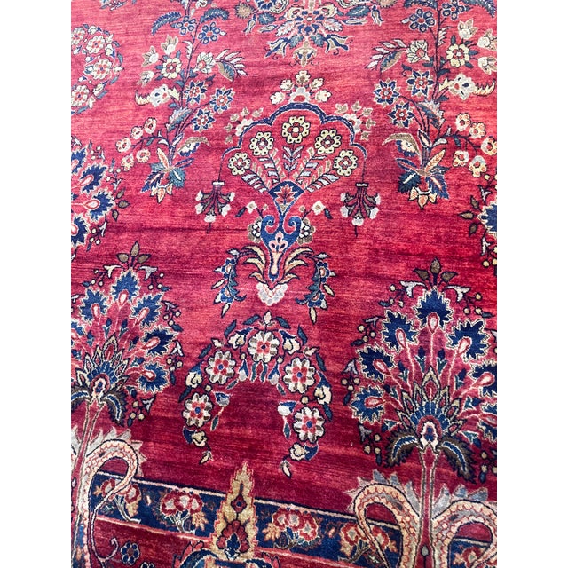 Traditional Antique Persian Mohajeran Sarouk Carpet, 8'7" × 12'4" For Sale - Image 3 of 11