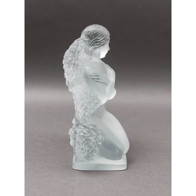 Lalique Mid 20th Century Lalique Crystal France Hiver the Four Seasons Winter Statue Series Figure For Sale - Image 4 of 11