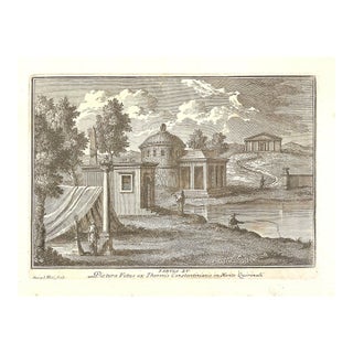 Antique Engraving of a Neoclassical Scene For Sale