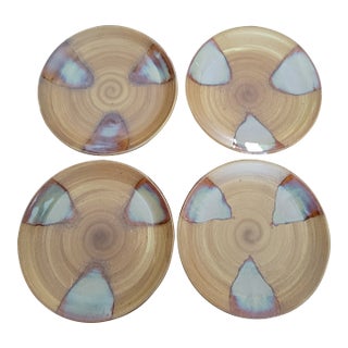 Sango Splash 4951 Stoneware 8" Salad Plates Set of 4 For Sale
