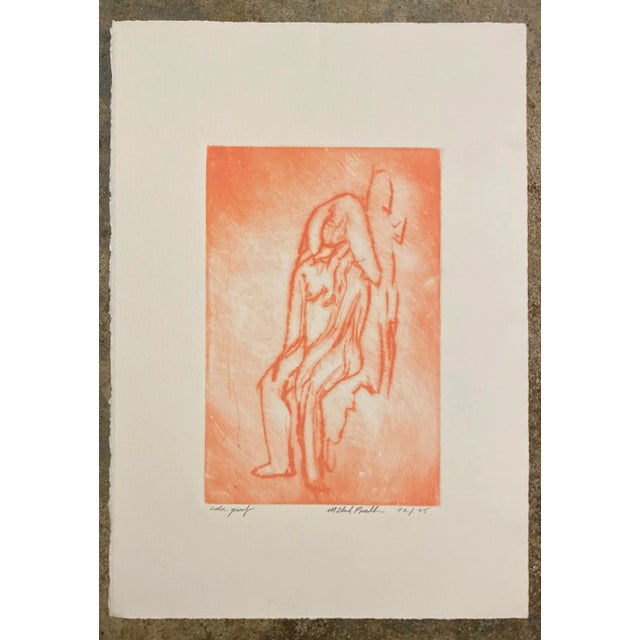 1975 Margaret Friedland modern abstract female. Pencil signed and noted as color proof.