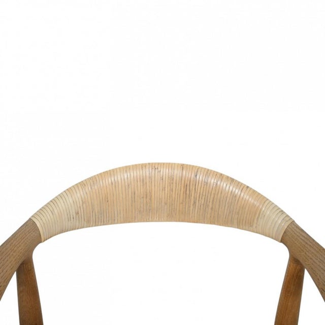 Vintage JH501 The Chair in Oak and Wicker by Hans Wegner, 1960s For Sale - Image 6 of 18