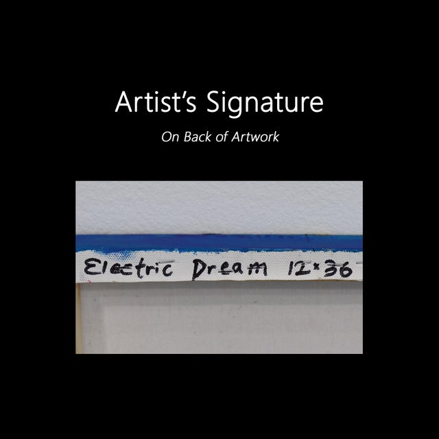 Electric Dream - Original Blue Palm Tree California Pop Art Acrylic Painting on Canvas by Kathleen Keifer For Sale - Image 9 of 9
