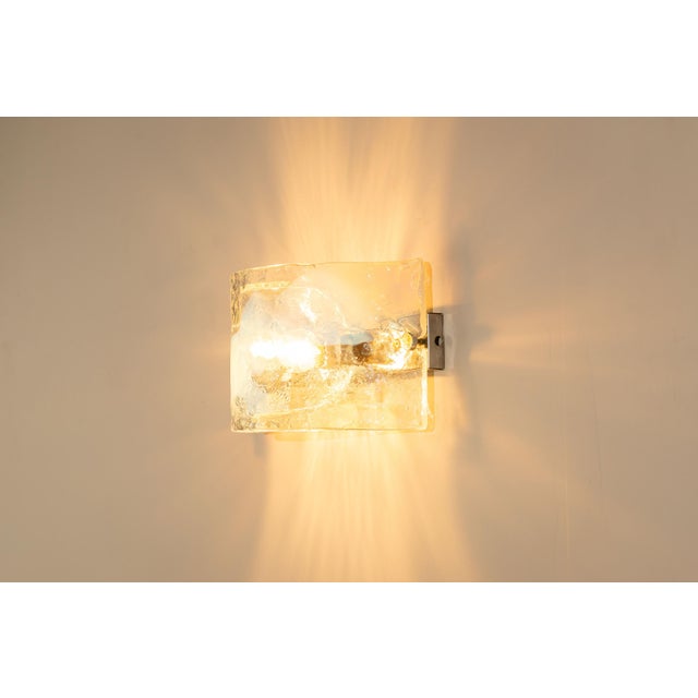 Model LP276 Wall Lamp in Crystal and Blue Murano Glass by Carlo Nason for A.V. Mazzega, Italy, 1970s For Sale - Image 6 of 15