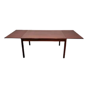 Vintage 1960s Danish Modern Rosewood Extendable Dining Table Made in Denmark