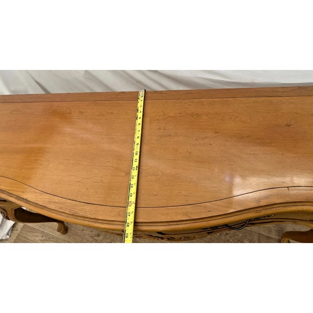 1990s Century Furniture French Provincial Style Serpentine Console Table For Sale - Image 14 of 15