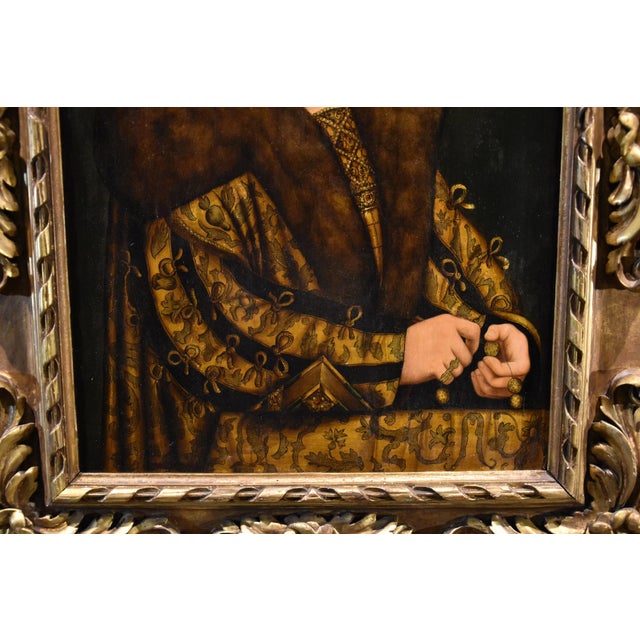 Follower of Lucas Cranach I, Frederick III of Saxony, 19th Century, Oil on Panel For Sale - Image 8 of 14