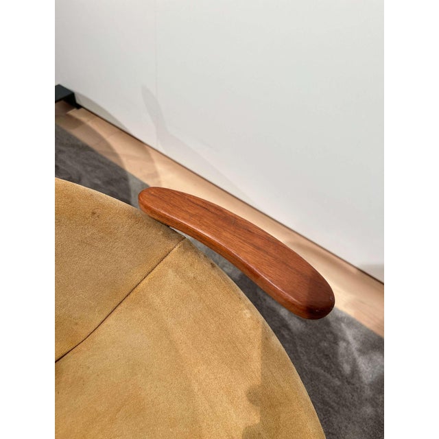 Set of Suede Balloon Chairs attributed to Hans Olsen For Sale - Image 11 of 18